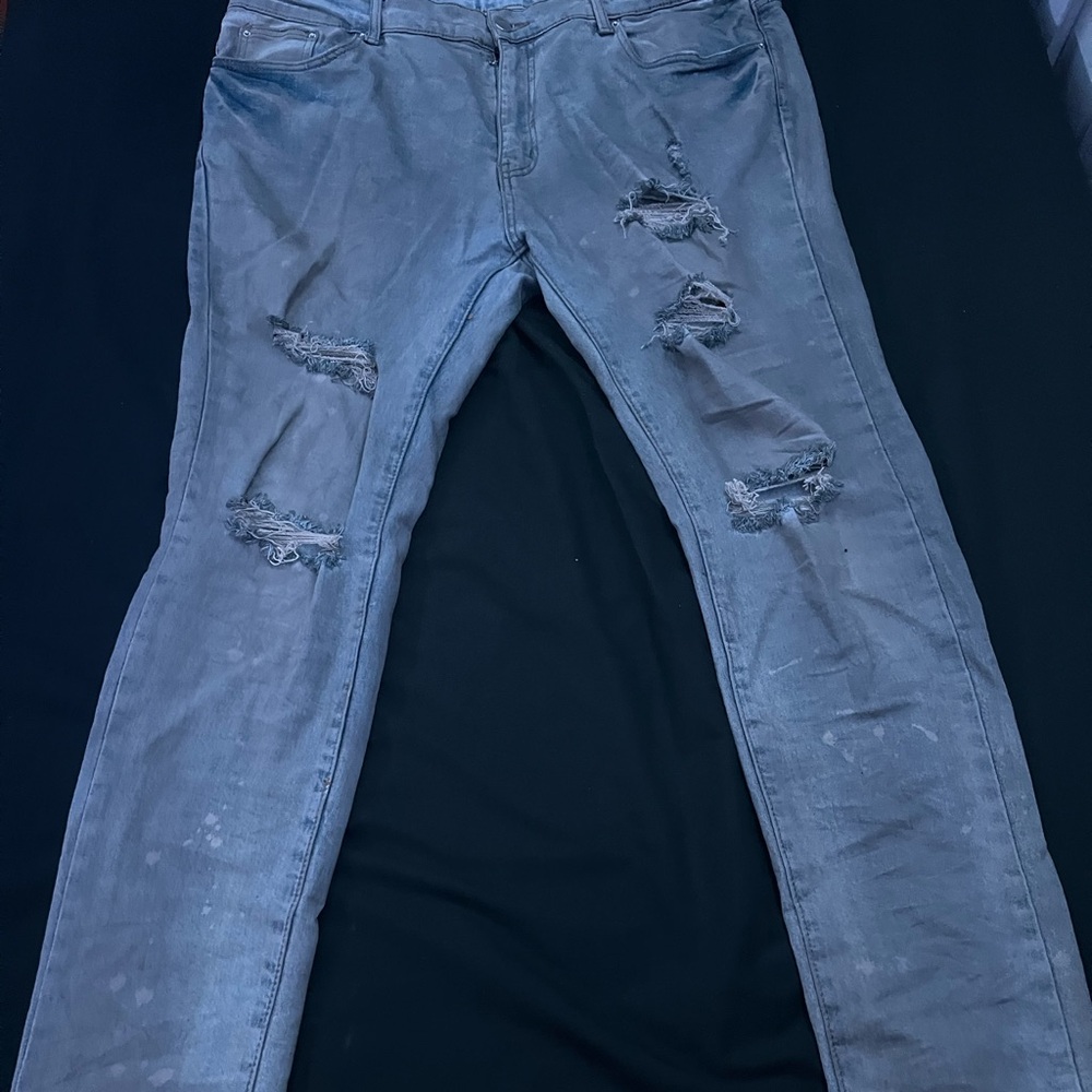 Blue Ripped skinny jeans